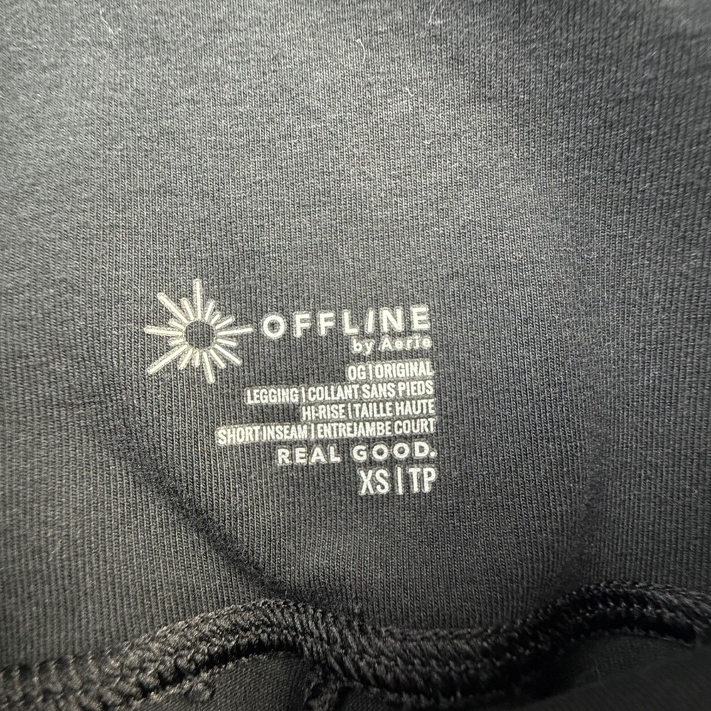 OFFLINE by Aerie OG Original High Rise Leggings Black XS Short Inseam Petite - Picture 3 of 4